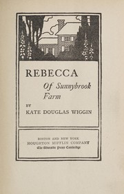 Cover of Rebecca of Sunnybrook farm by Kate Douglas Wiggin