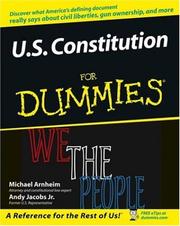 Cover of U.S. Constitution For Dummies® (For Dummies by Michael Arnheim