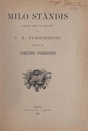 Cover of Milo St© ndis by Pier Emilio Francesconi
