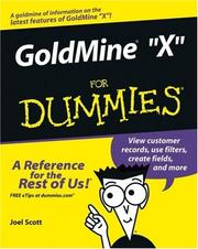 Cover of GoldMine 8 For Dummies (For Dummies (Computer/Tech)) by Joel Scott