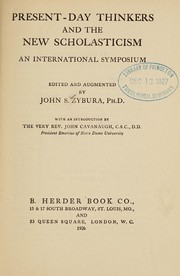Front cover of Present-day thinkers and the new scholasticism by John S. Zybura
