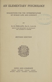 Cover of An elementary psychology by Daniel Edward Phillips