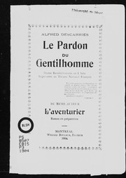 Front cover of Le pardon revolutionnaire en I acte représenté au Théâtre National Français by Alfred Descarries