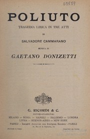 Cover of Poliuto by Gaetano Donizetti