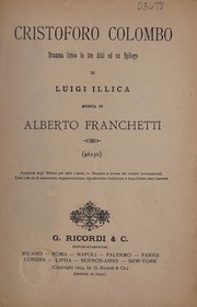Cover of Cristoforo Colombo by Alberto Franchetti