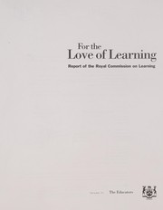 Front cover of For the love of learning by Ontario. Royal Commission on Learning.