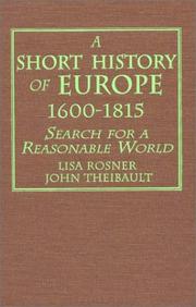 Front cover of A short history of Europe, 1600-1815 by Lisa Rosner