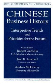 Front cover of Chinese Business History by Robert Gardella