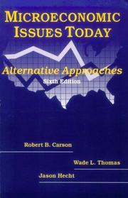 Cover of Microeconomic issues today by Robert Barry Carson
