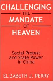 Front cover of Challenging the Mandate of Heaven by Elizabeth J. Perry