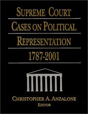 Front cover of Supreme Court Cases on Political Representation, 1787-2001 by Christopher A. Anzalone