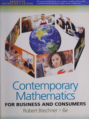 Front cover of Contemporary Mathematics for Business and Consumers by Robert Brechner