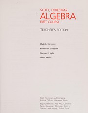 Cover of Algebra teacher edition by Clyde L. Corcoran