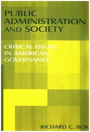 Front cover of Public administration and society by Richard C. Box