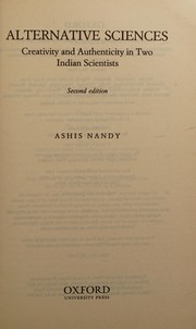 Cover of Alternative Sciences by Ashis Nandy