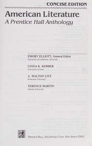 Front cover of American literature, a Prentice Hall anthology--concise edition by Emory Elliott
