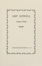 Cover of Amy Lowell by Wood, Clement