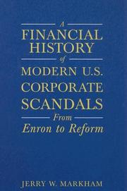 Front cover of A financial history of modern U.S. corporate scandals by Jerry W. Markham