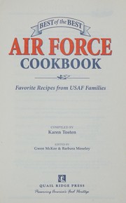 Front cover of Best of the best  Air Force cookbook by Karen Tosten