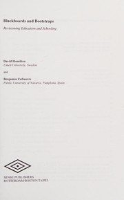 Cover of Blackboards and Bootstraps by David Hamilton