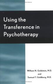 Cover of The transference in psychotherapy by William N. Goldstein