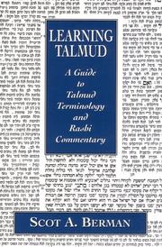 Cover of Learning Talmud by Scot A. Berman