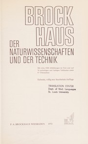 Front cover of Brockhaus der Naturwissenschaften und der Technik by Unknown