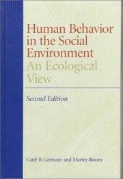 Front cover of Human behavior in the social environment by Carel B. Germain
