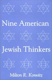 Front cover of Nine American Jewish Thinkers by Milton Konvitz