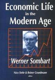 Front cover of Economic Life in the Modern Age by Werner Sombart