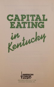 Cover of Capital eating in Kentucky by Unknown