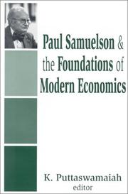 Front cover of Paul Samuelson and the foundations of modern economics by K. Puttaswamaiah