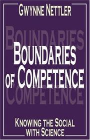 Front cover of Boundaries of Competence by Gwynne Nettler