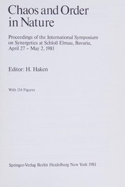 Front cover of Chaos and order in nature by Bavaria) International Symposium on Synergetics (1981 : Schloss Elmau