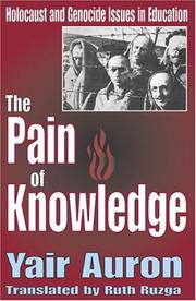 Front cover of The pain of knowledge by Yair Auron