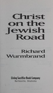 Front cover of Christ on the Jewish road by Richard Wurmbrand