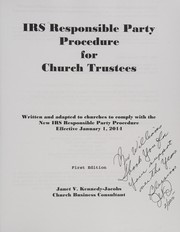 Front cover of Church Responsible Party Procedure by Janet V. Kennedy-Jacobs