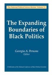 Front cover of The expanding boundaries of Black politics by Georgia Anne Persons