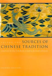 Cover of Sources of Chinese Tradition (Records of Civilization, Sources and Studies and Introduction to Oriental Classics Series) by William Theodore De Bary