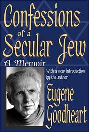 Front cover of Confessions of a secular Jew by Eugene Goodheart