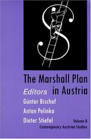 Cover of The Marshall Plan in Austria by Anton Pelinka