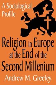 Front cover of Religion in Europe at the End of the Second Millenium by Andrew M. Greeley