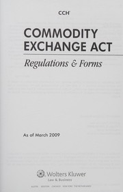Cover of Commodity Exchange Act by Lene Powell
