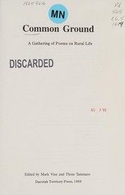 Cover of Common Ground by Mark Vinz