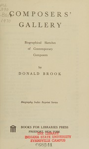 Cover of Composers' gallery by Brook, Donald.