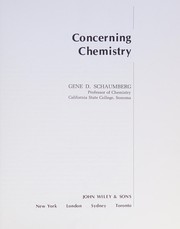 Cover of Concerning chemistry by Gene D. Schaumberg