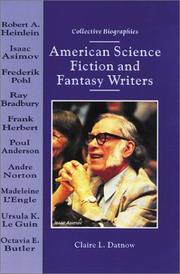 Front cover of American science fiction and fantasy writers by Claire L. Datnow