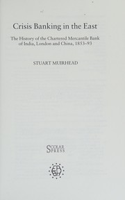 Front cover of Crisis banking in the East by Stuart Muirhead