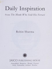 Front cover of Daily Inspiration from the Monk Who Sold His Ferrari by Robin S. Sharma