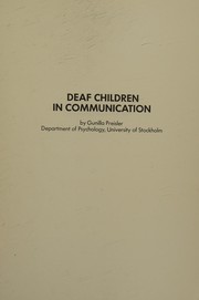 Front cover of Deaf children in communication by Gunilla Preisler